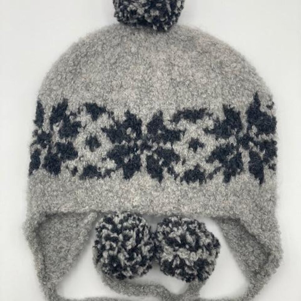 Hand Knitted Alpaca Beanie with Pom Pom